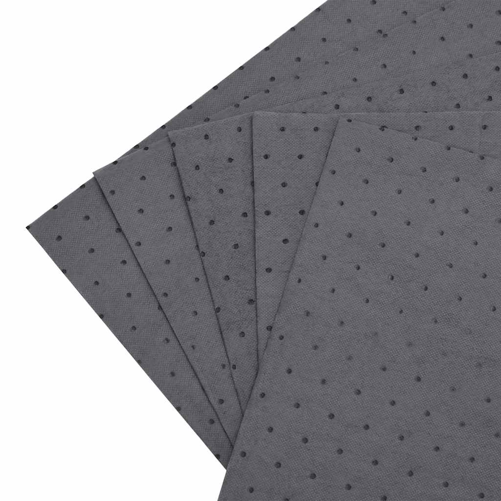 Almofadas absorventes de óleo 100 unid 40x50 cm cinzento