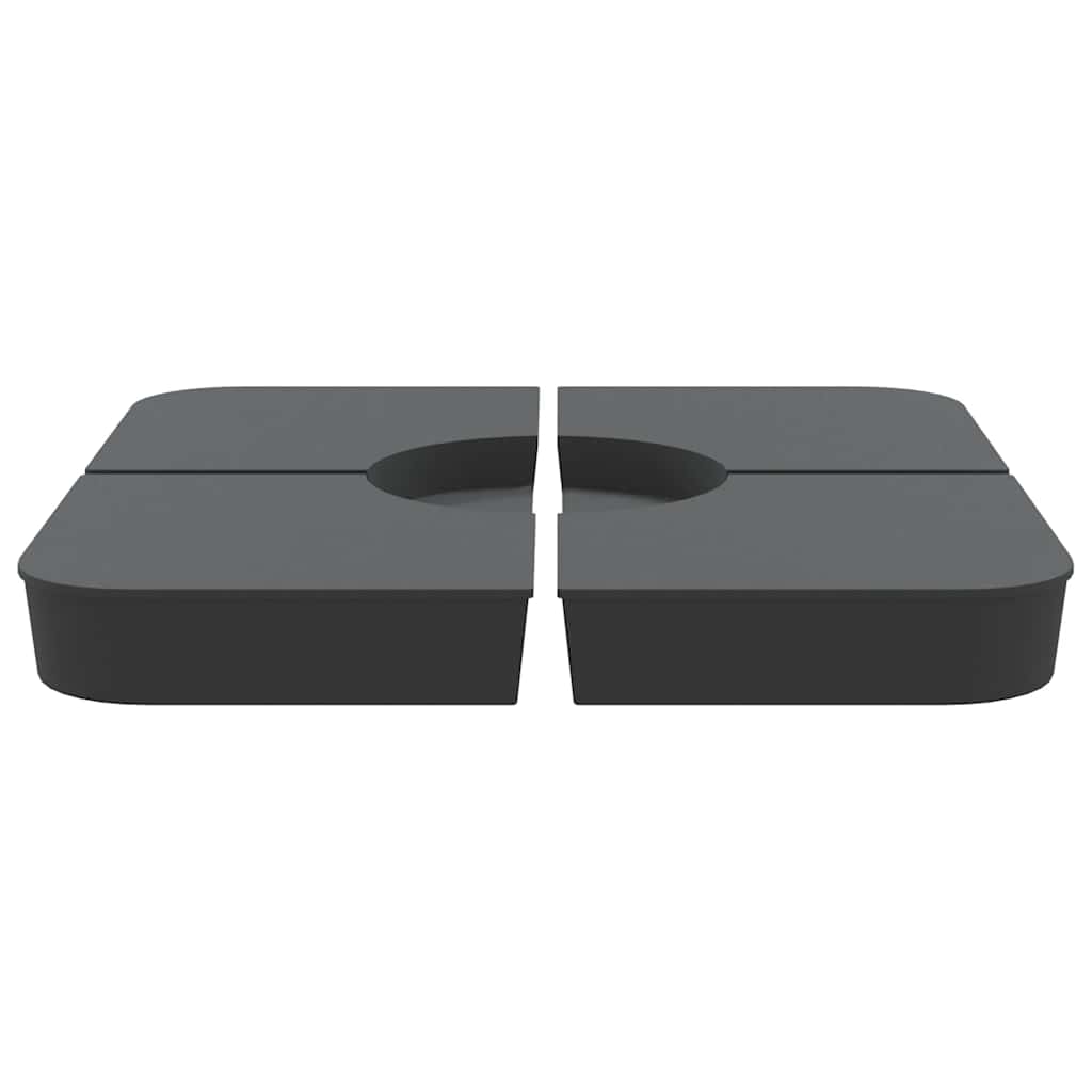 4 Pcs conj. base para guarda-sol de suporte cruzado 100 kg PP