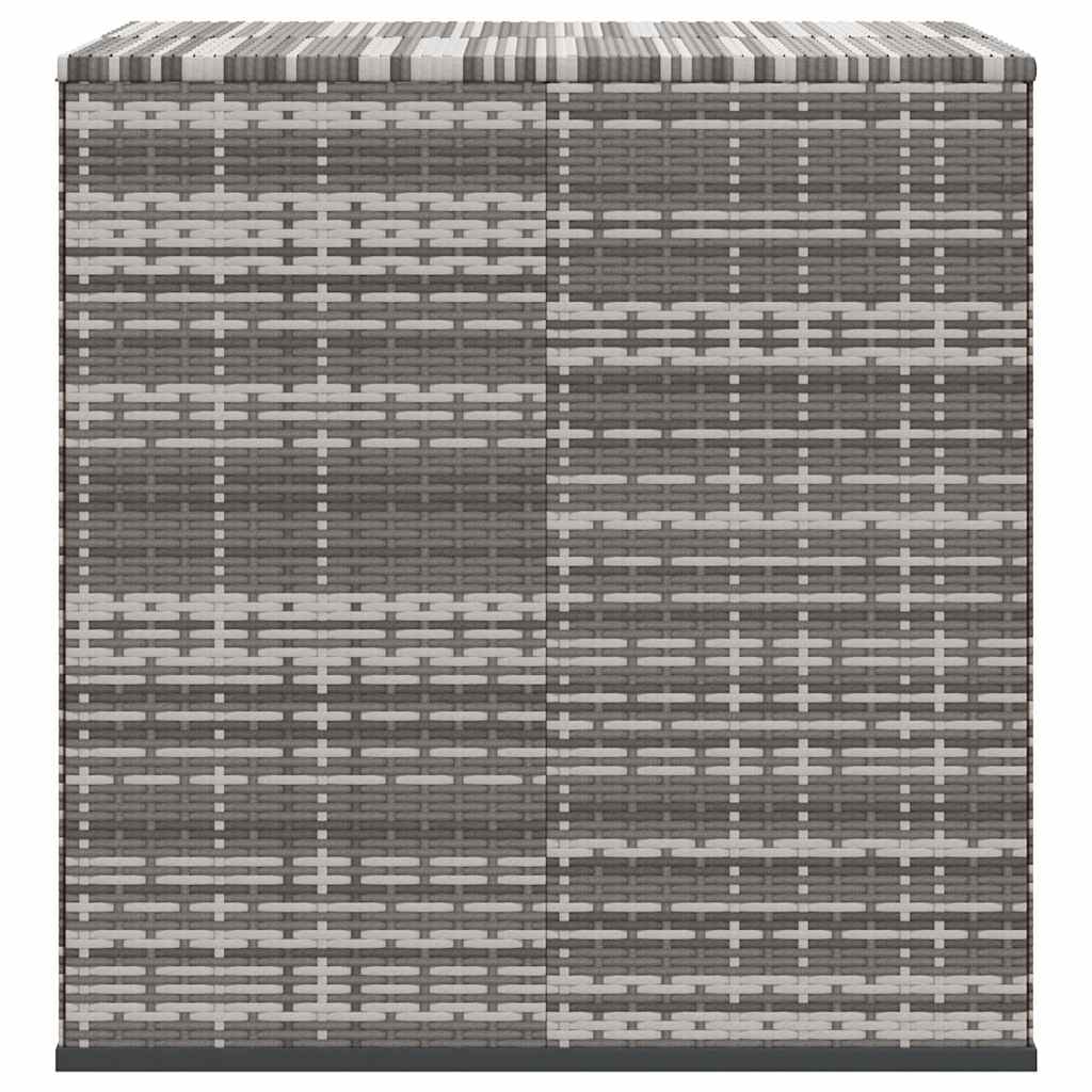 Caixa para almofadões de jardim 100x97,5x104cm vime PE cinzento
