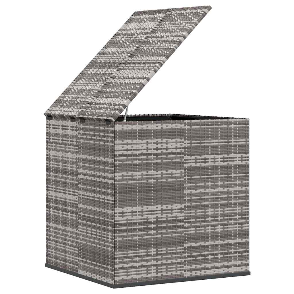 Caixa para almofadões de jardim 100x97,5x104cm vime PE cinzento
