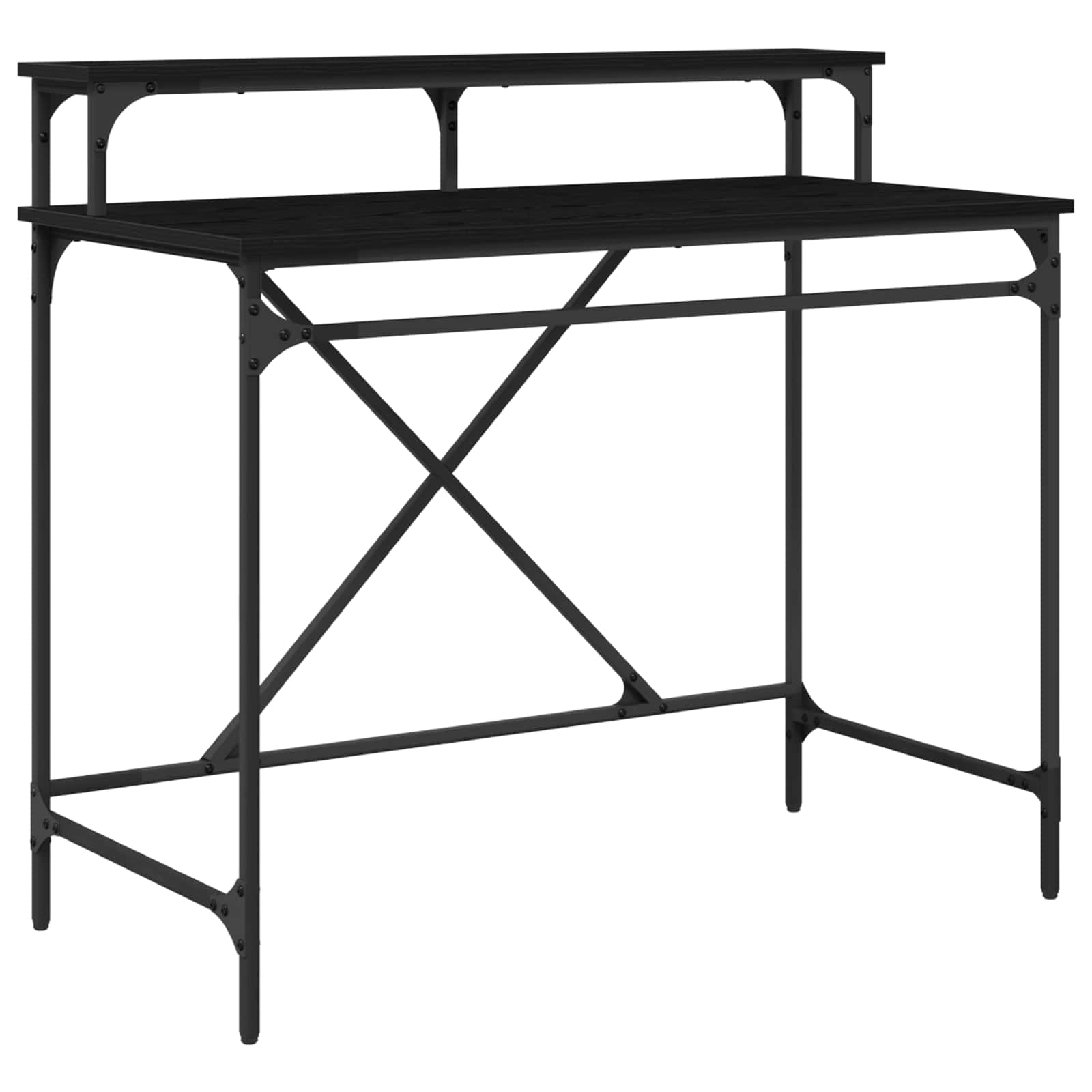 Mesa carvalho preto derivados de madeira 100 x 50 x 90 cm