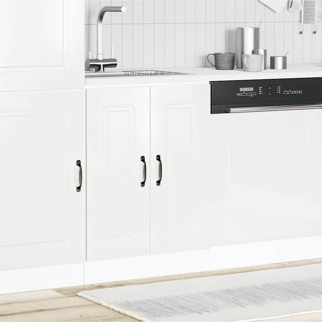 Armário baixo lavatório kalmar branco alto brilho 60x46x81,5 cm