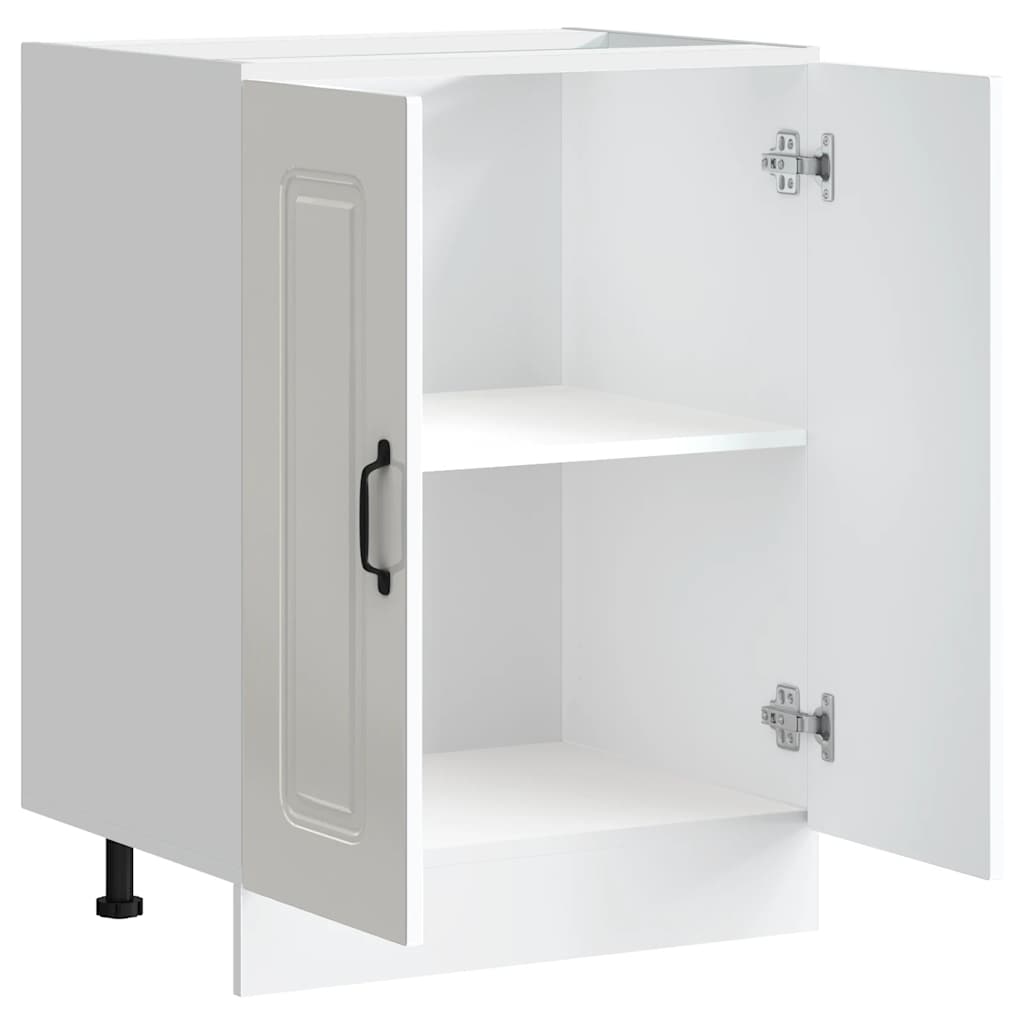 Armário baixo lavatório kalmar branco alto brilho 60x46x81,5 cm