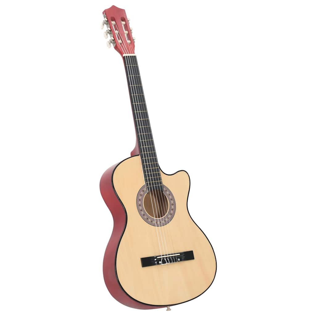 12 Pcs conjunto de guitarra acústica cutaway com 6 cordas 38"