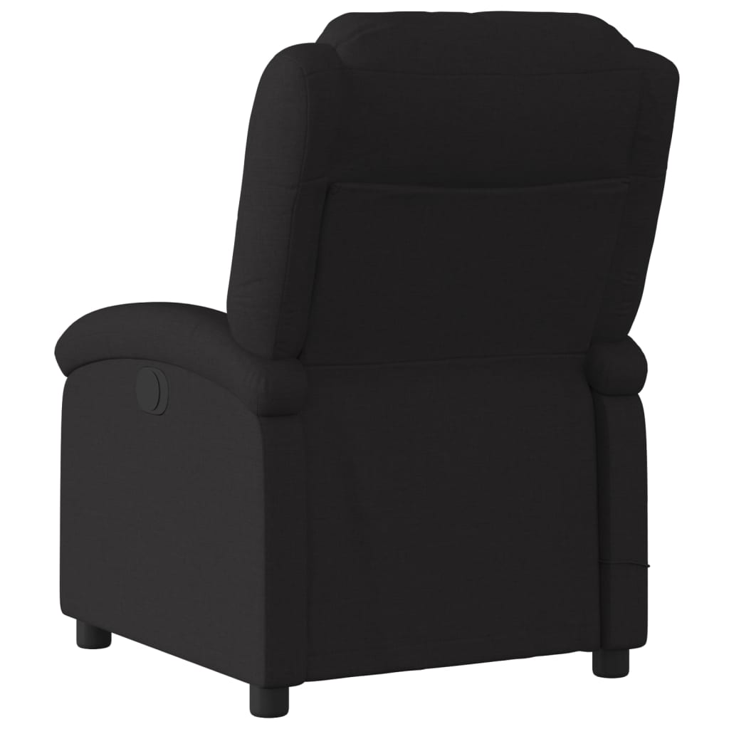 Poltrona de massagem reclinável em tecido preto