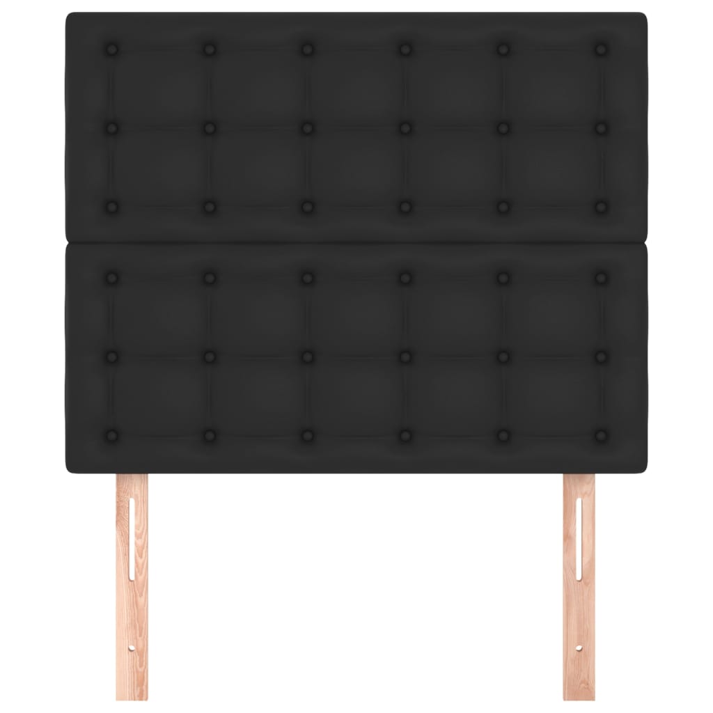 Cabeceira preta 90x5x118/128 cm couro sintético