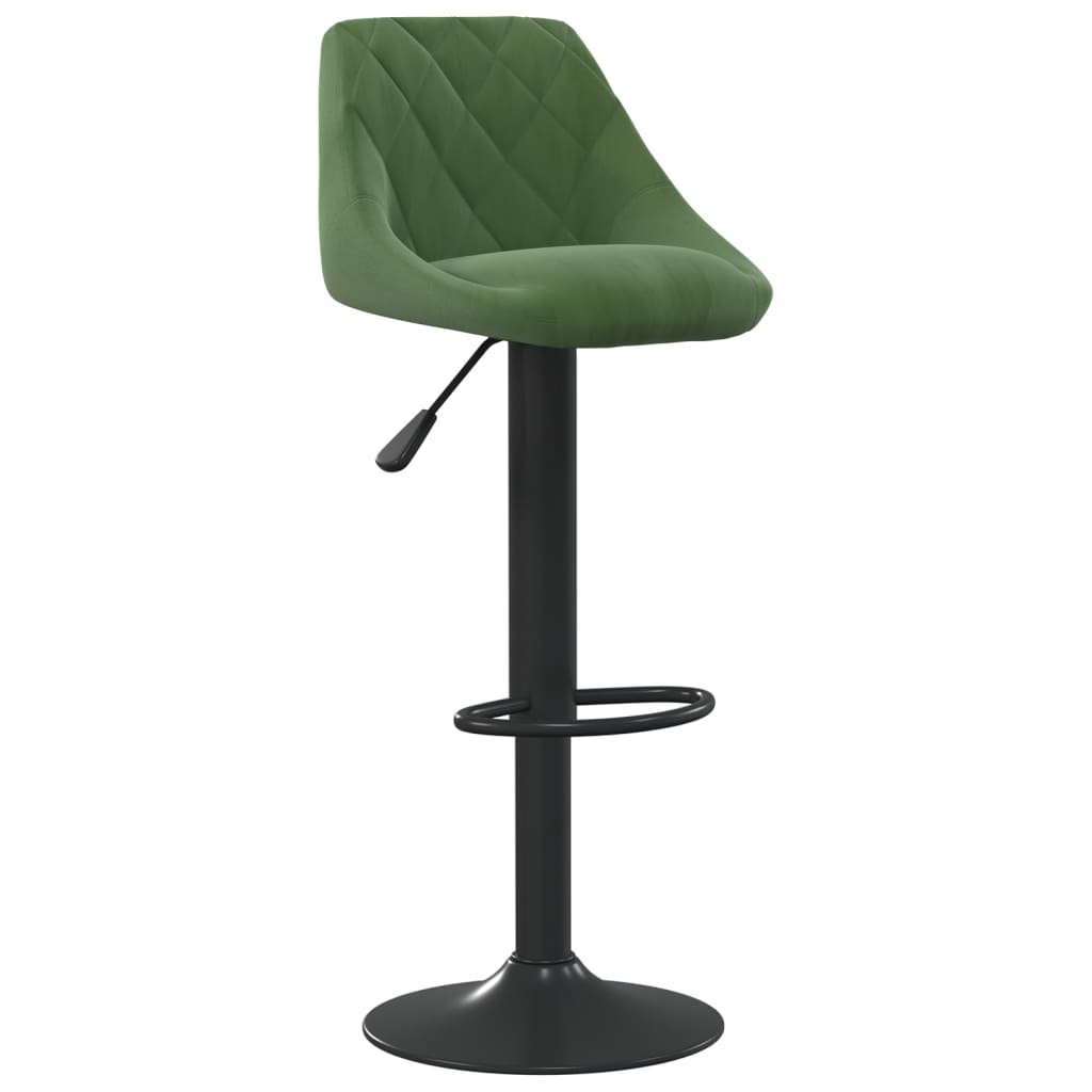 Bancos de bar 2 pcs veludo verde-escuro