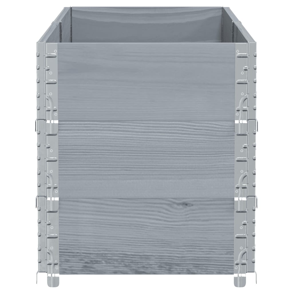 Vaso/floreira de jardim 150x50 cm madeira pinho maciça cinzento