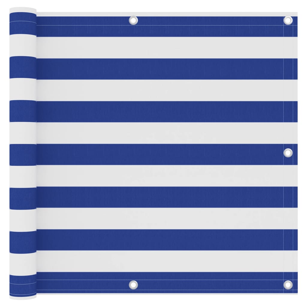 Tela de varanda 90x300 cm tecido oxford branco e azul