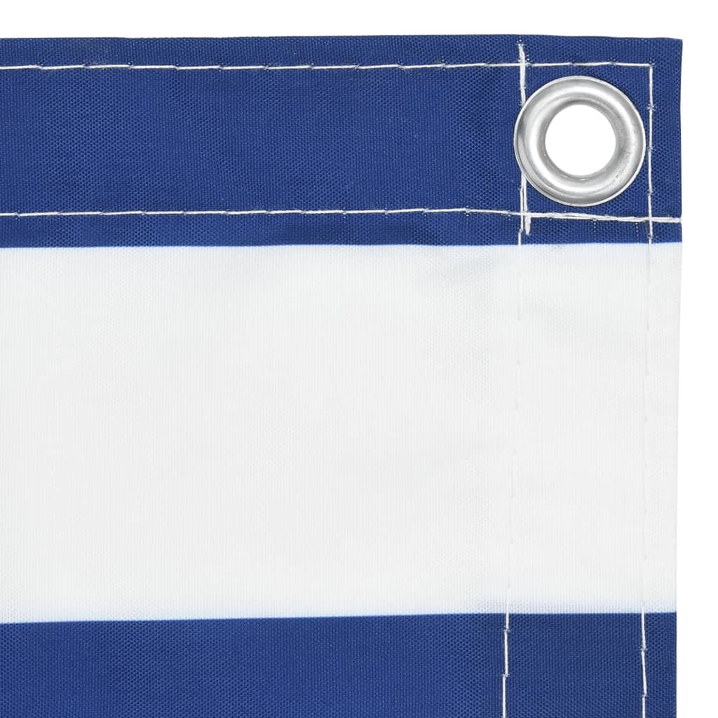 Tela de varanda 90x300 cm tecido oxford branco e azul