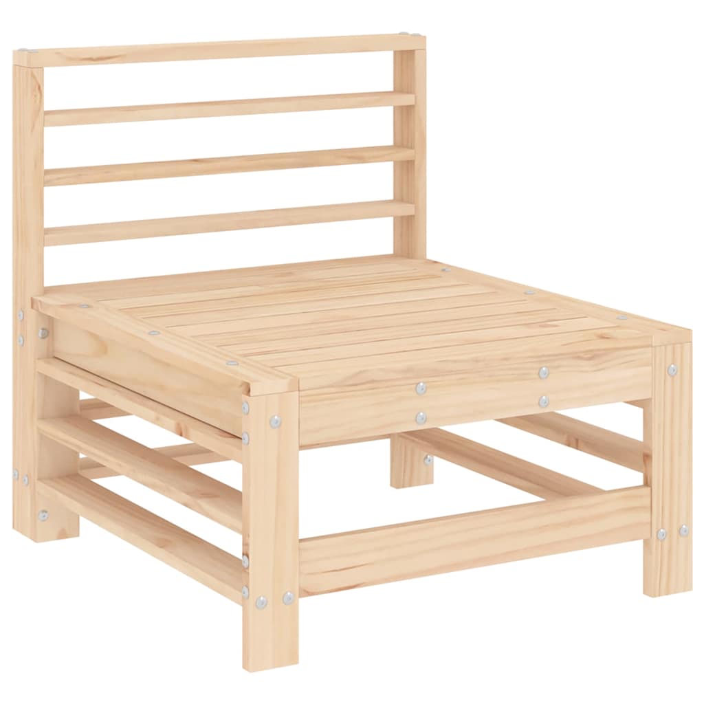 7 Pcs conjunto lounge de jardim pinho maciço