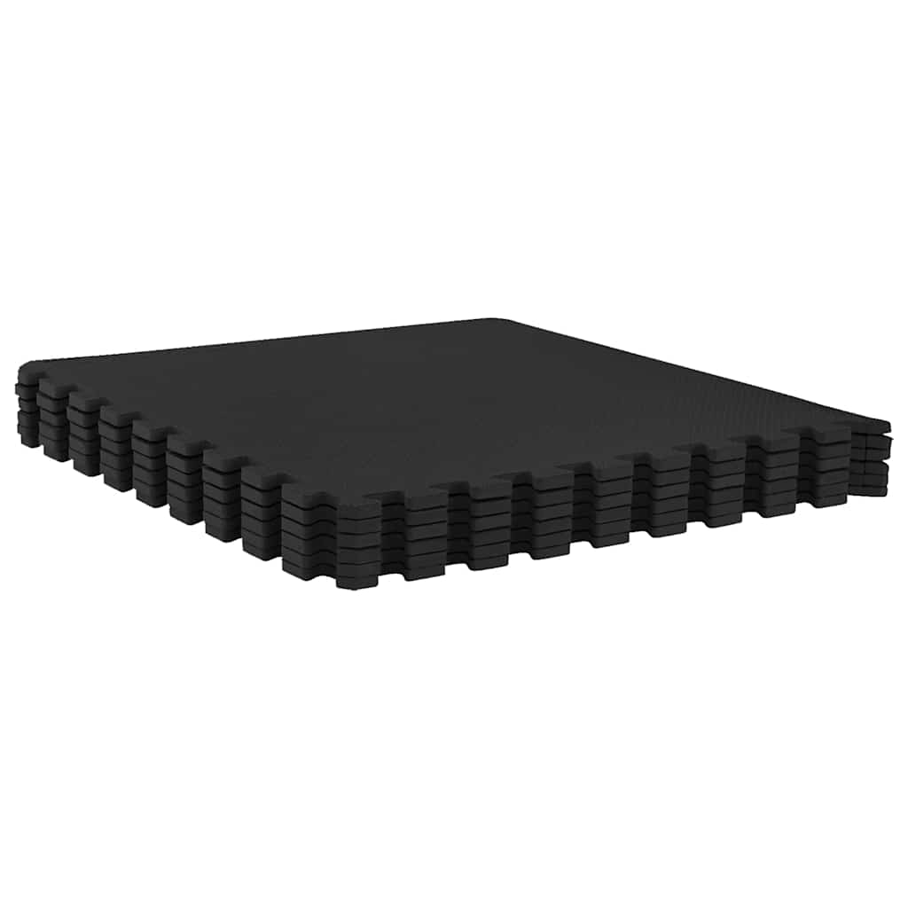 Tapetes de chão 54 pcs 4,86㎡ espuma de eva preto