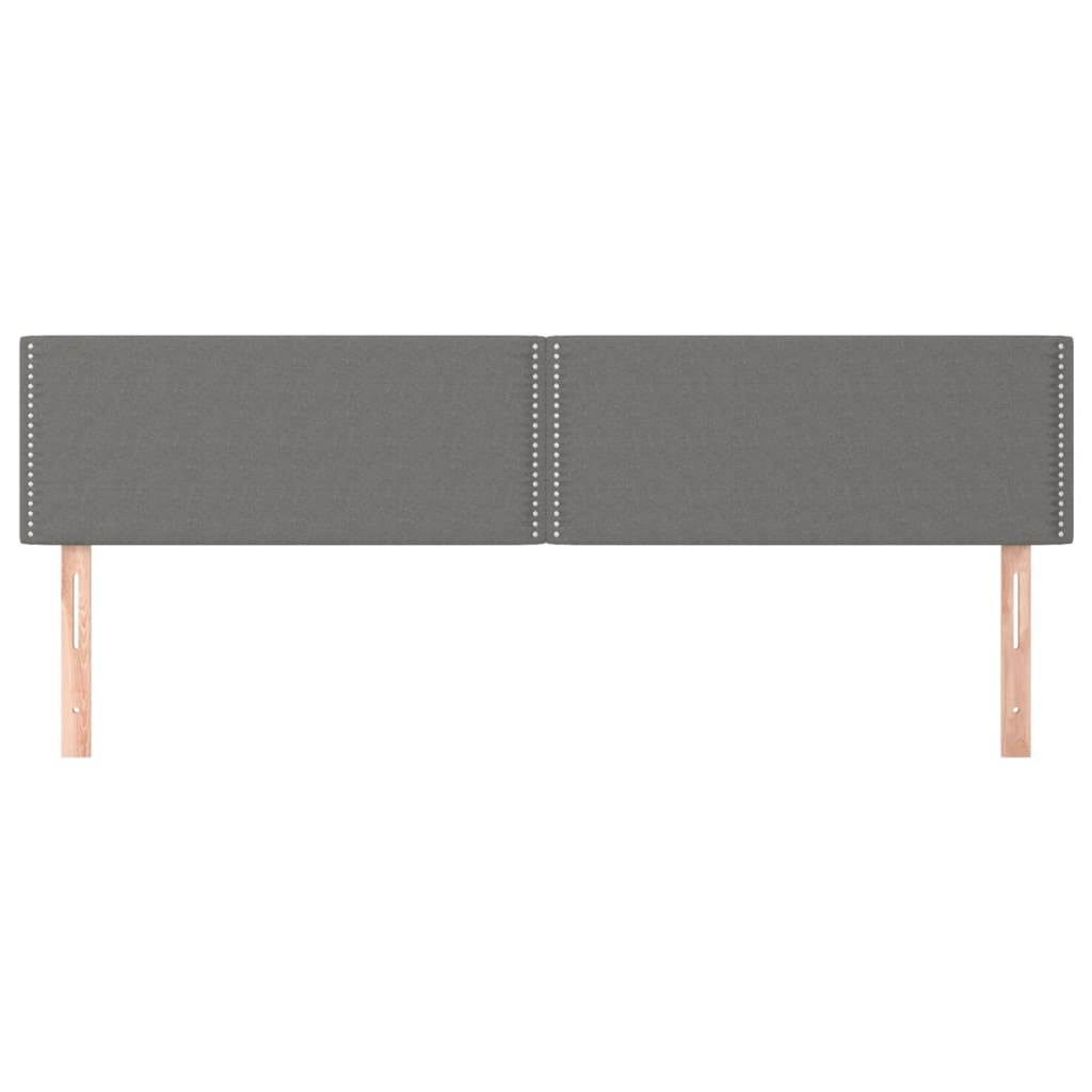 Cabeceiras cinzento-escuro 180x5x78/88 cm tecido