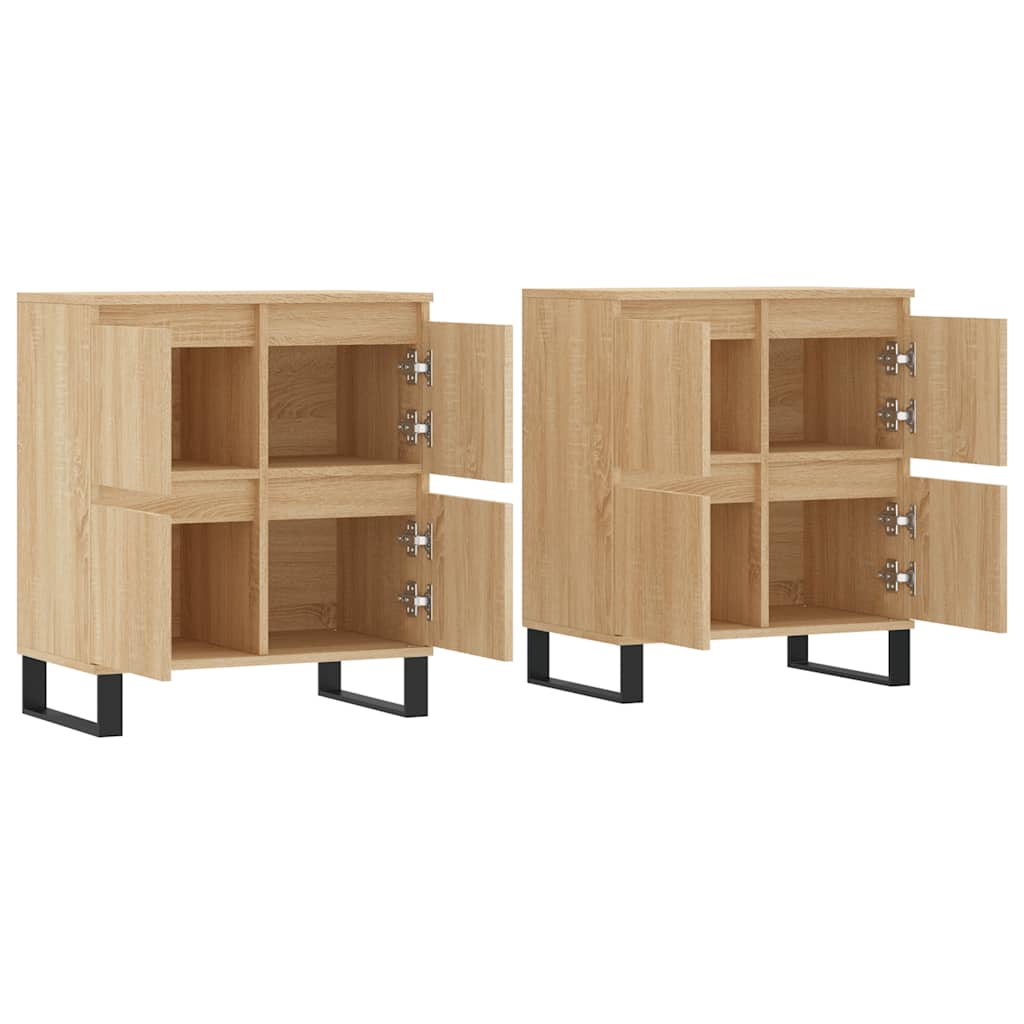 Aparadores 2 pcs derivados de madeira carvalho sonoma