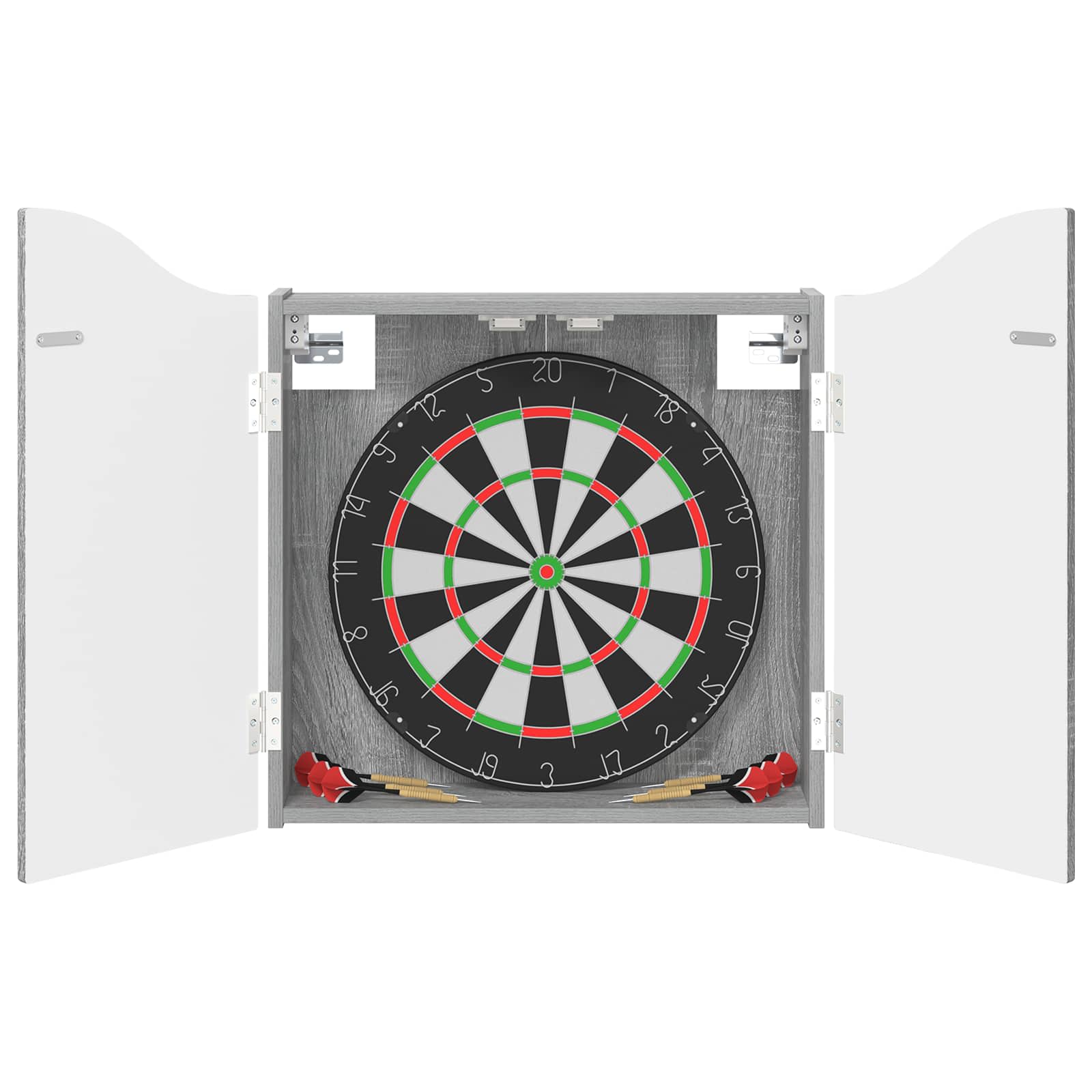 Armário para dartboard sonoma cinzento 56 x 12 x 63 cm