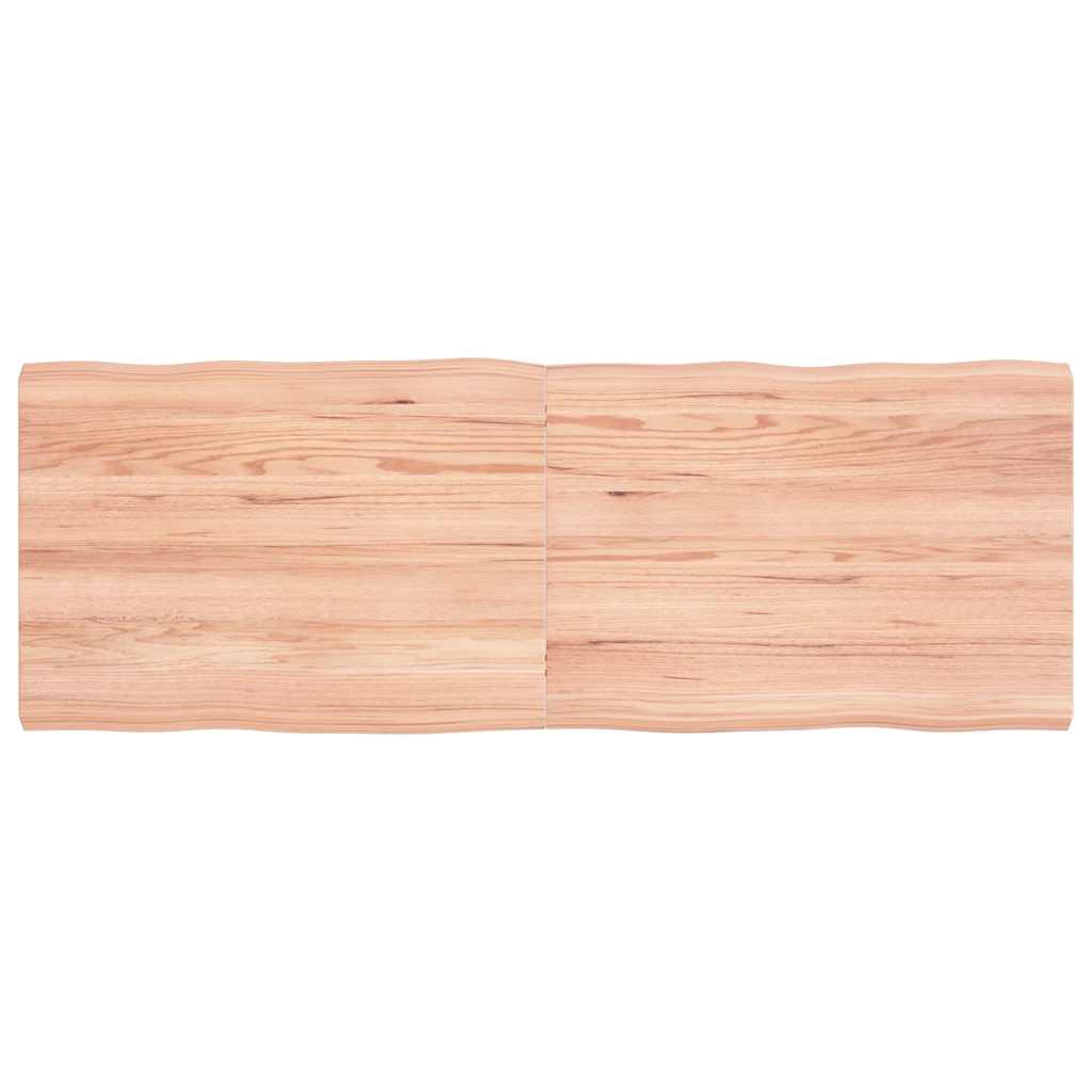 Tampo de mesa com bordas vivas carvalho tratado castanho-claro