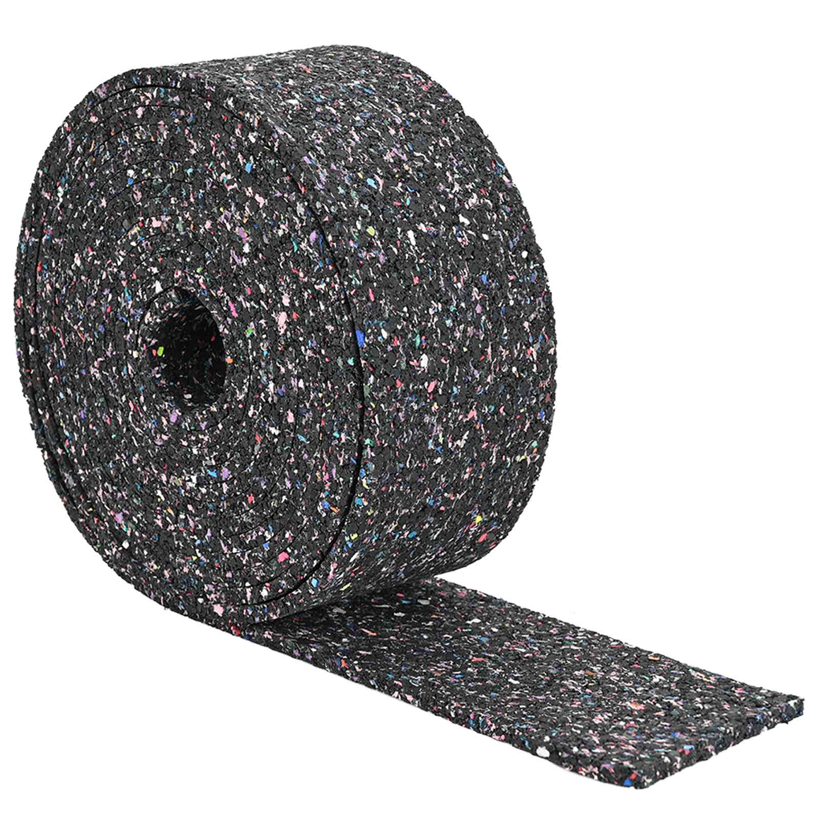 Rolo de granulado de borracha preto 200 x 10 x 0,6 cm borracha