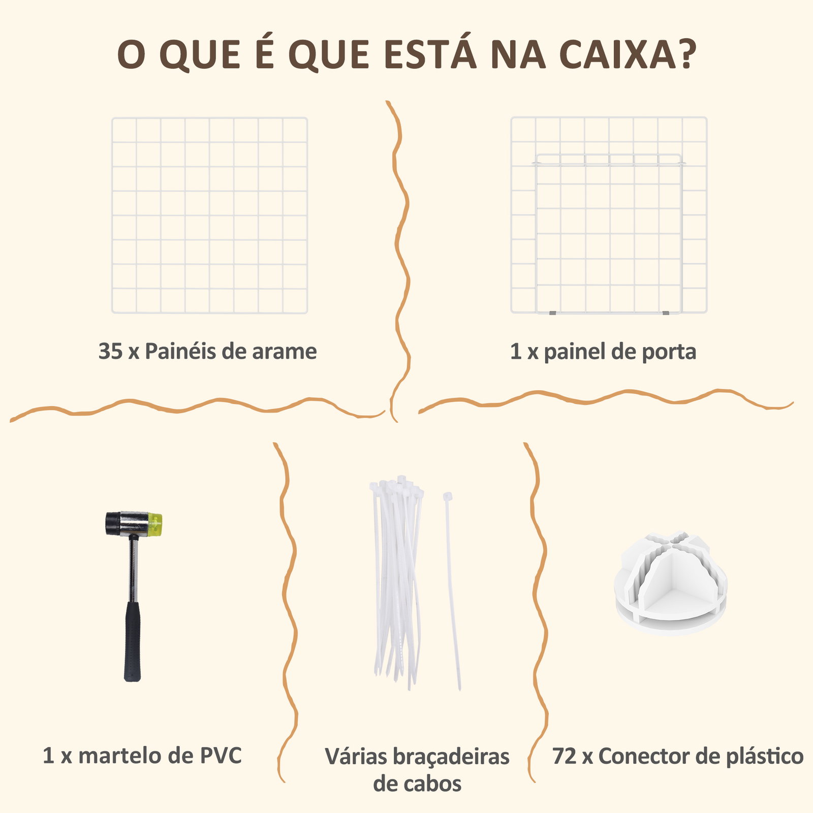 Recinto de metal para pequenos animais de estimação com 36 painéis desmontável DIY 146x73x73 cm branco