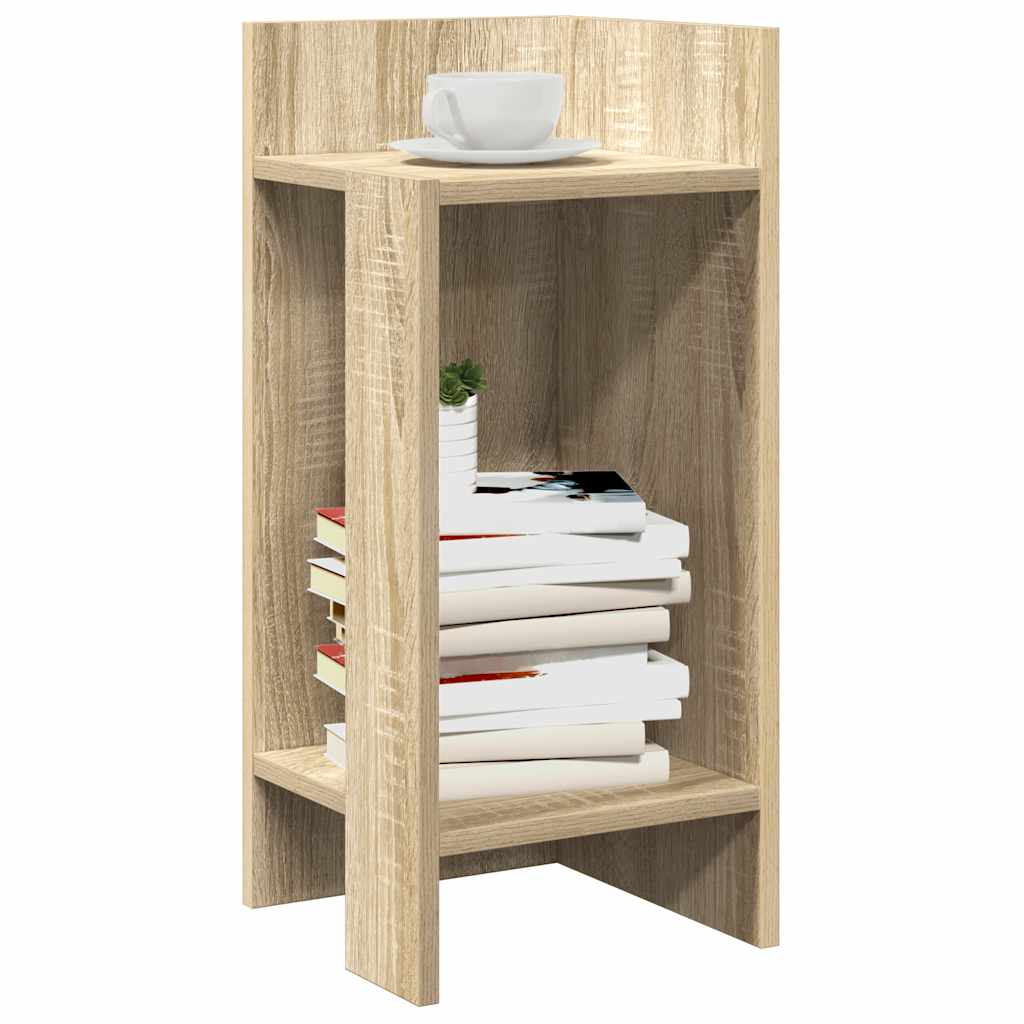 Mesa lateral com prateleira 110x50x103 cm carvalho sonoma