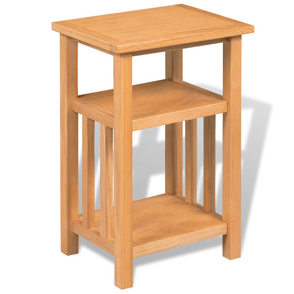 Mesa de apoio c/ suporte revistas 27x35x55 cm carvalho maciço