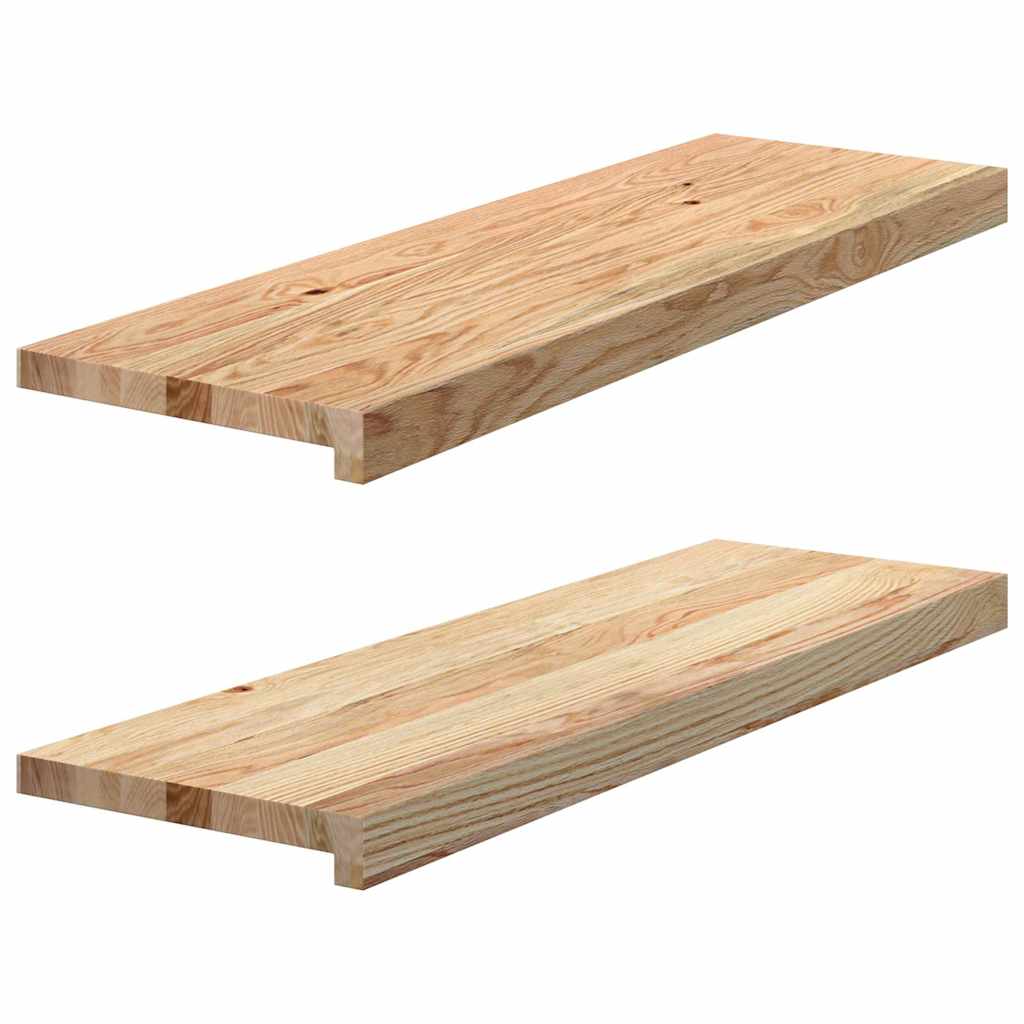 Soleiras da janela 2 pcs 80x30x2 cm carvalho maciço não tratado