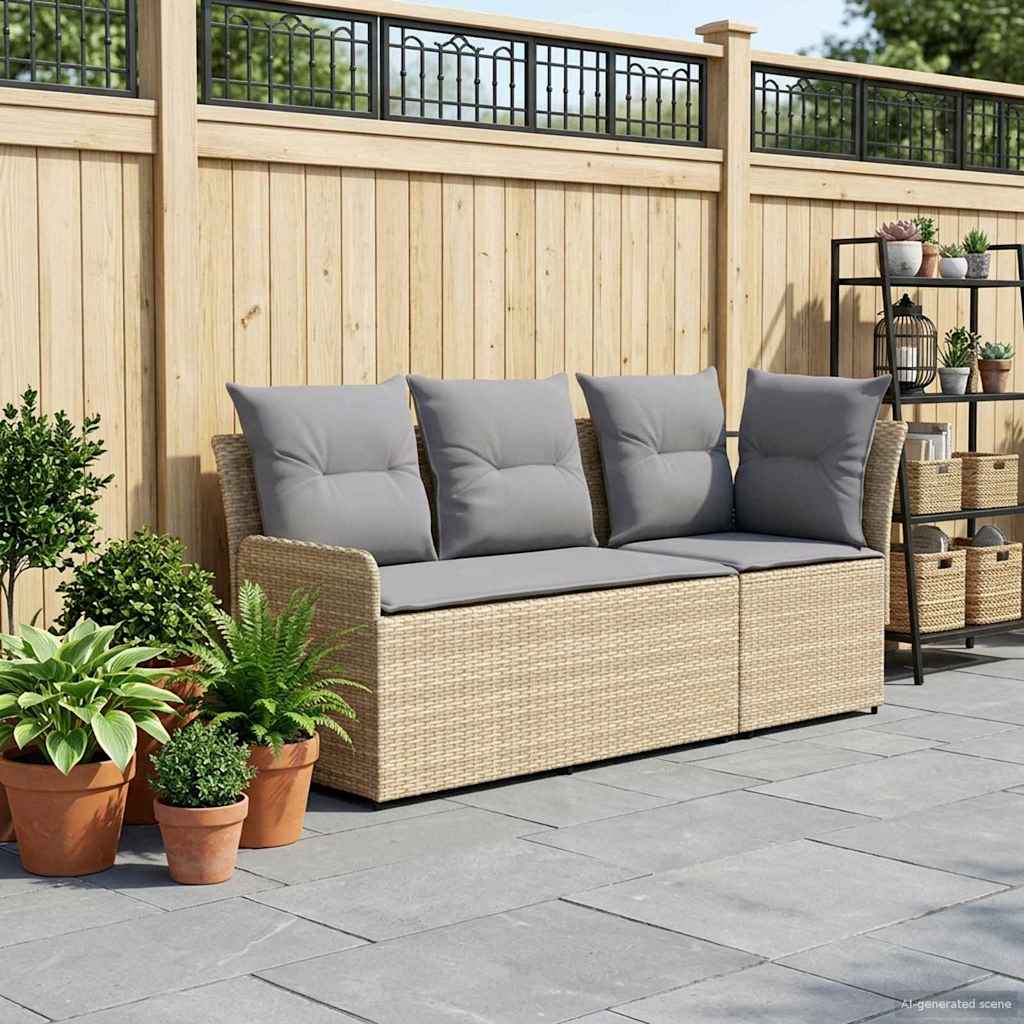 Sofá de braços para jardim com sofá de canto 2 peça