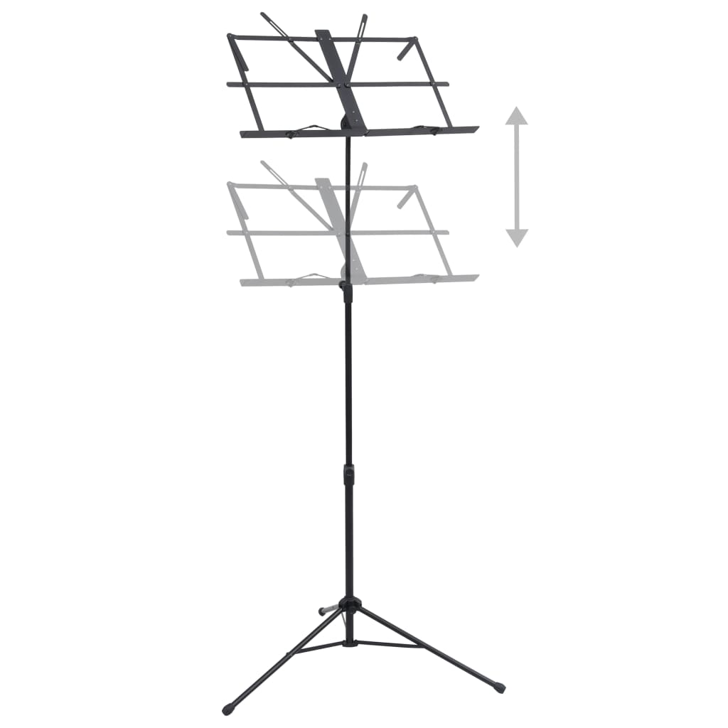 Suporte para livros de música/partituras preto aço