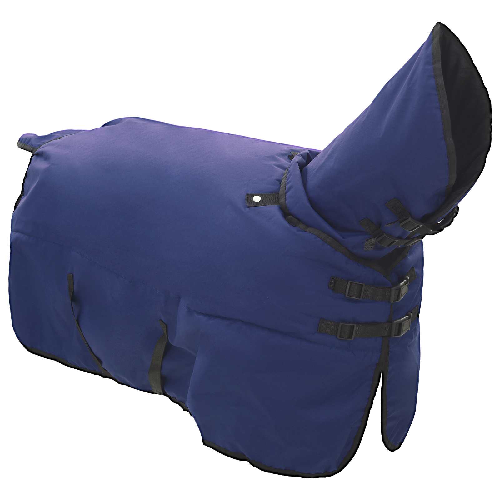 Cobertor de cavalo verde escuro e preto 165 cm poliéster