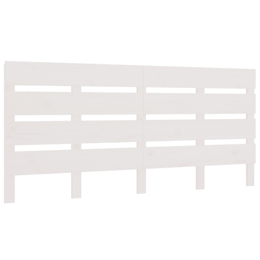 Cabeceira de cama 200x3x80 cm pinho maciço branco
