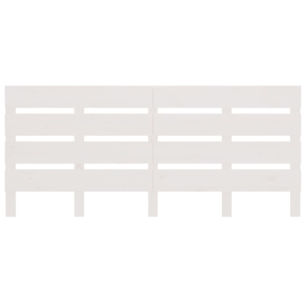 Cabeceira de cama 200x3x80 cm pinho maciço branco