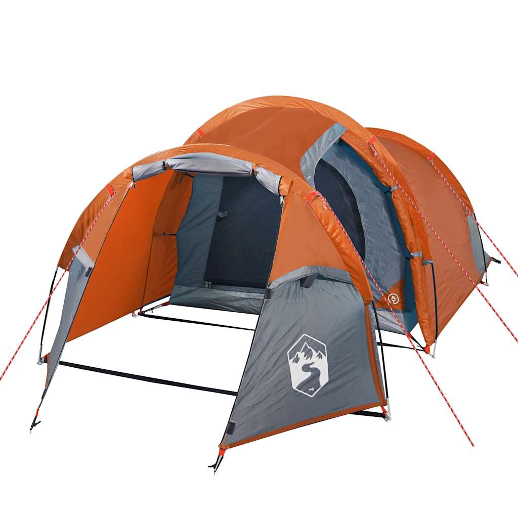 Tenda de campismo túnel p/ 3 pessoas impermeável laranja