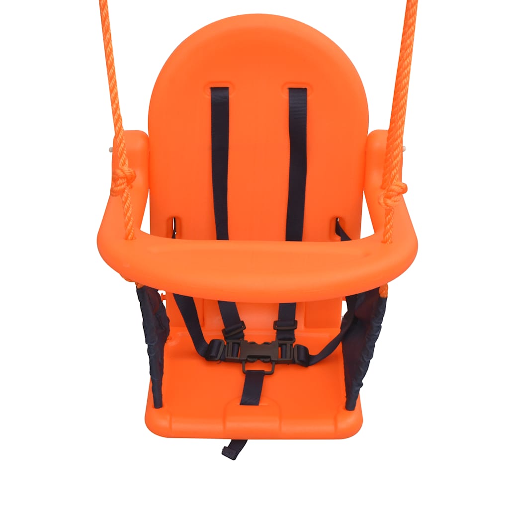 Conjunto de baloiços com arnês de segurança laranja