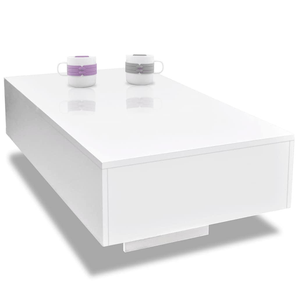 Mesa de centro, branco brilhante