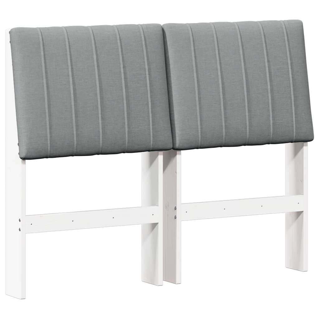 Cabeceira estofada cinzento-claro 120 cm