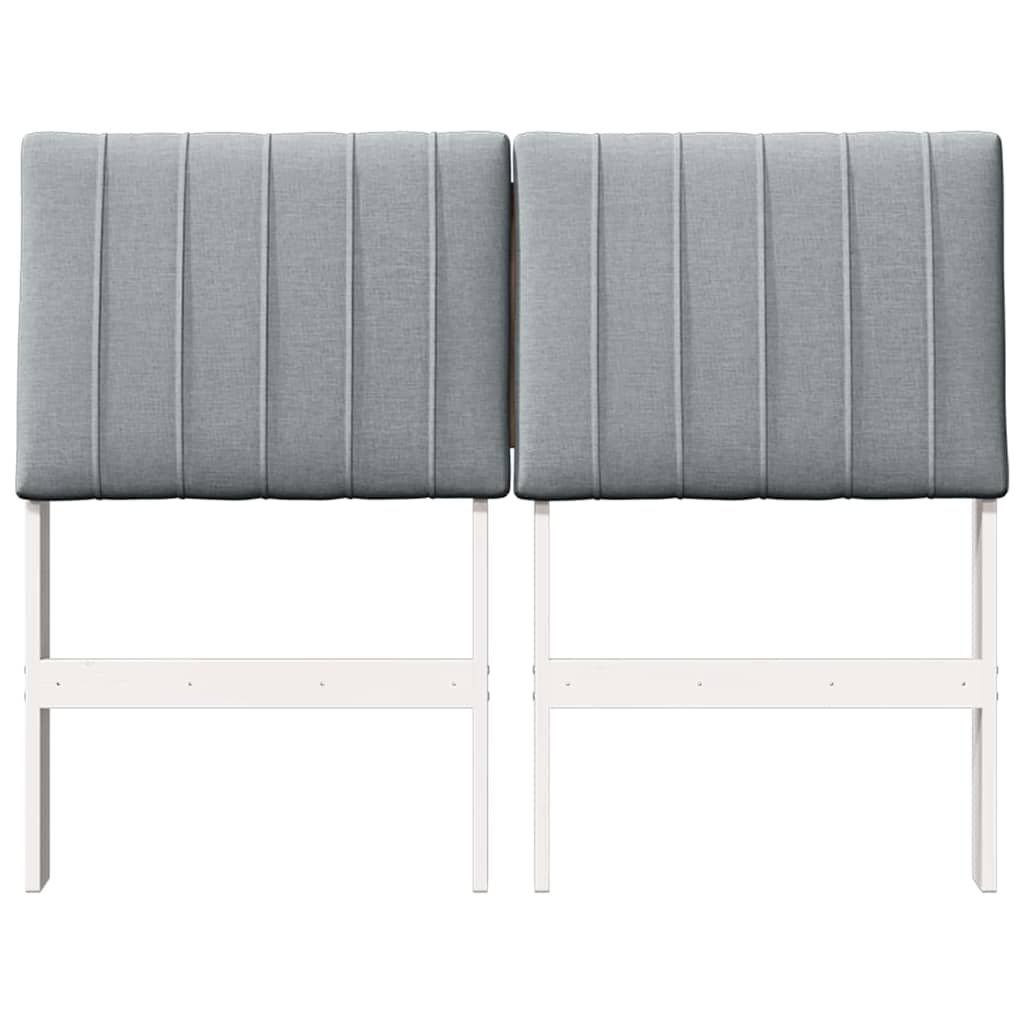 Cabeceira estofada cinzento-claro 120 cm