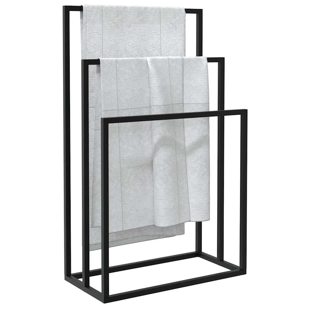 Toalheiro independente 48x24x79 cm ferro preto