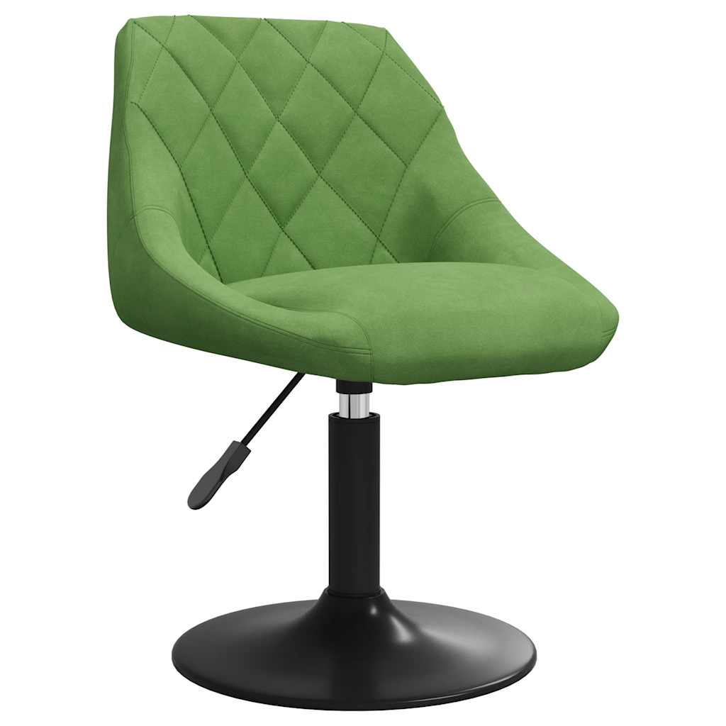 Cadeiras de jantar giratórias 6 pcs veludo verde-claro