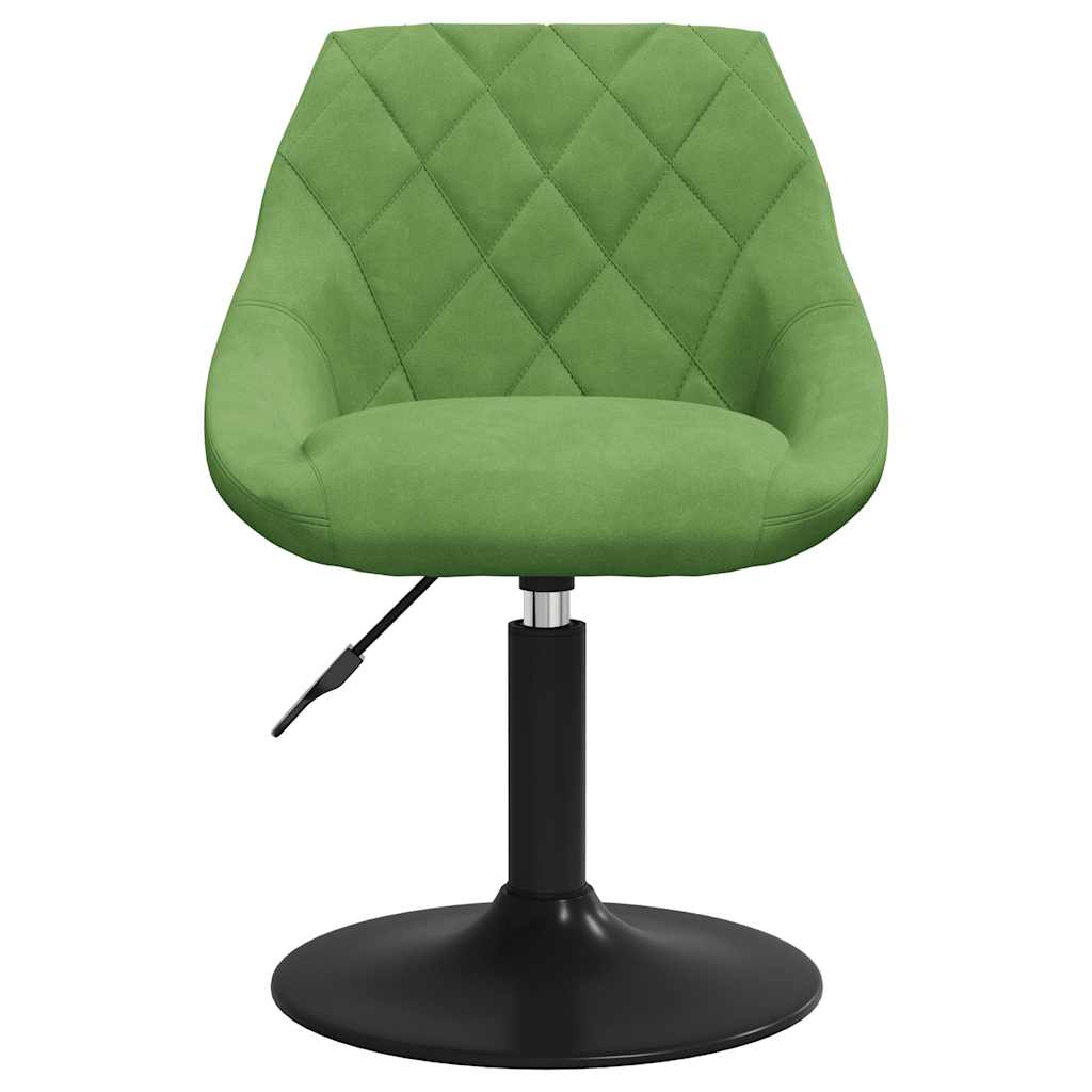Cadeiras de jantar giratórias 6 pcs veludo verde-claro