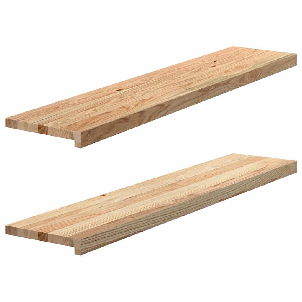 Soleiras da janela 2 pcs 120x25x2cm carvalho maciço não tratado