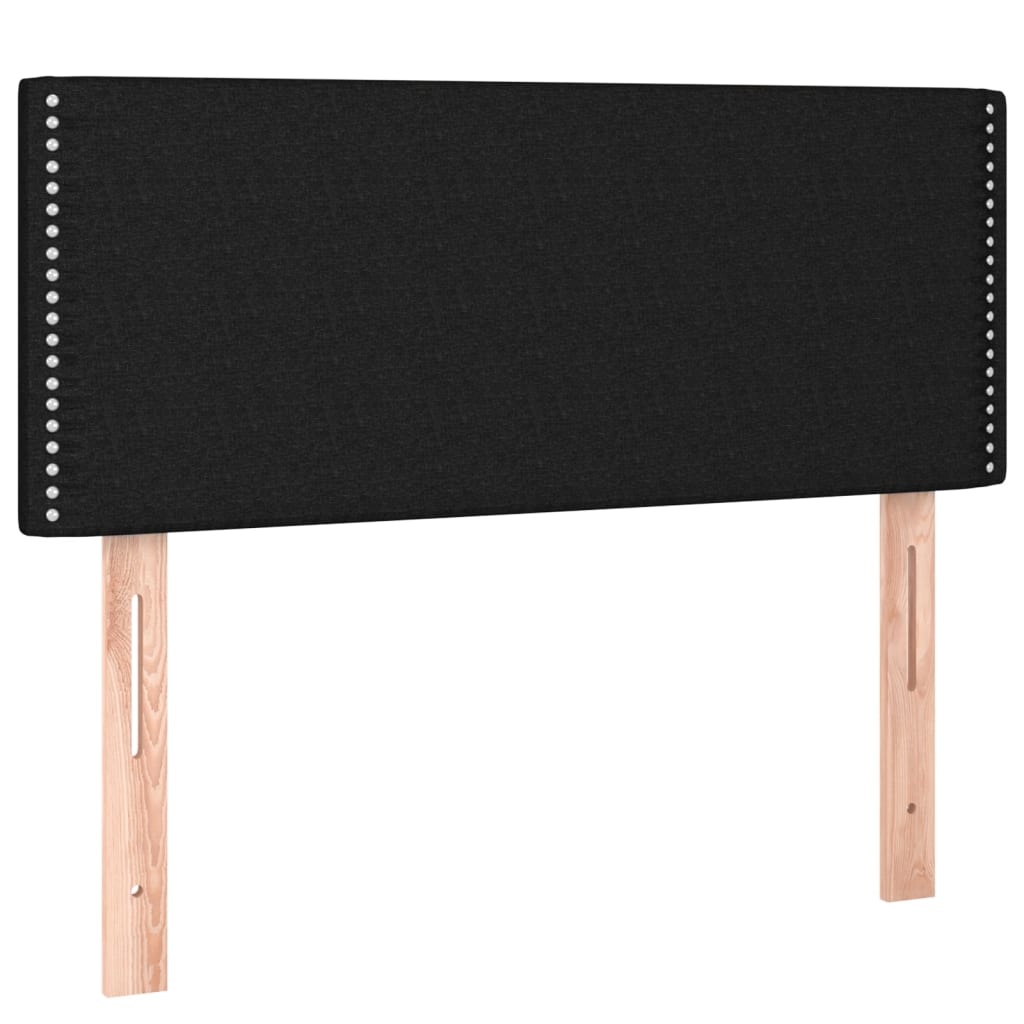 Cabeceira de cama c/ luzes LED tecido 80x5x78/88 cm preto