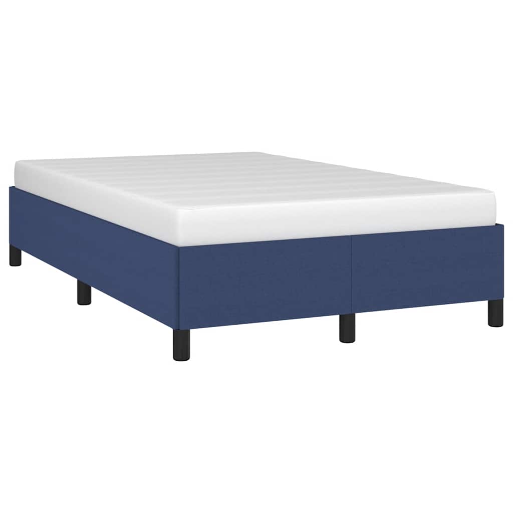 Estrutura de cama sem colchão 120x190 cm tecido azul
