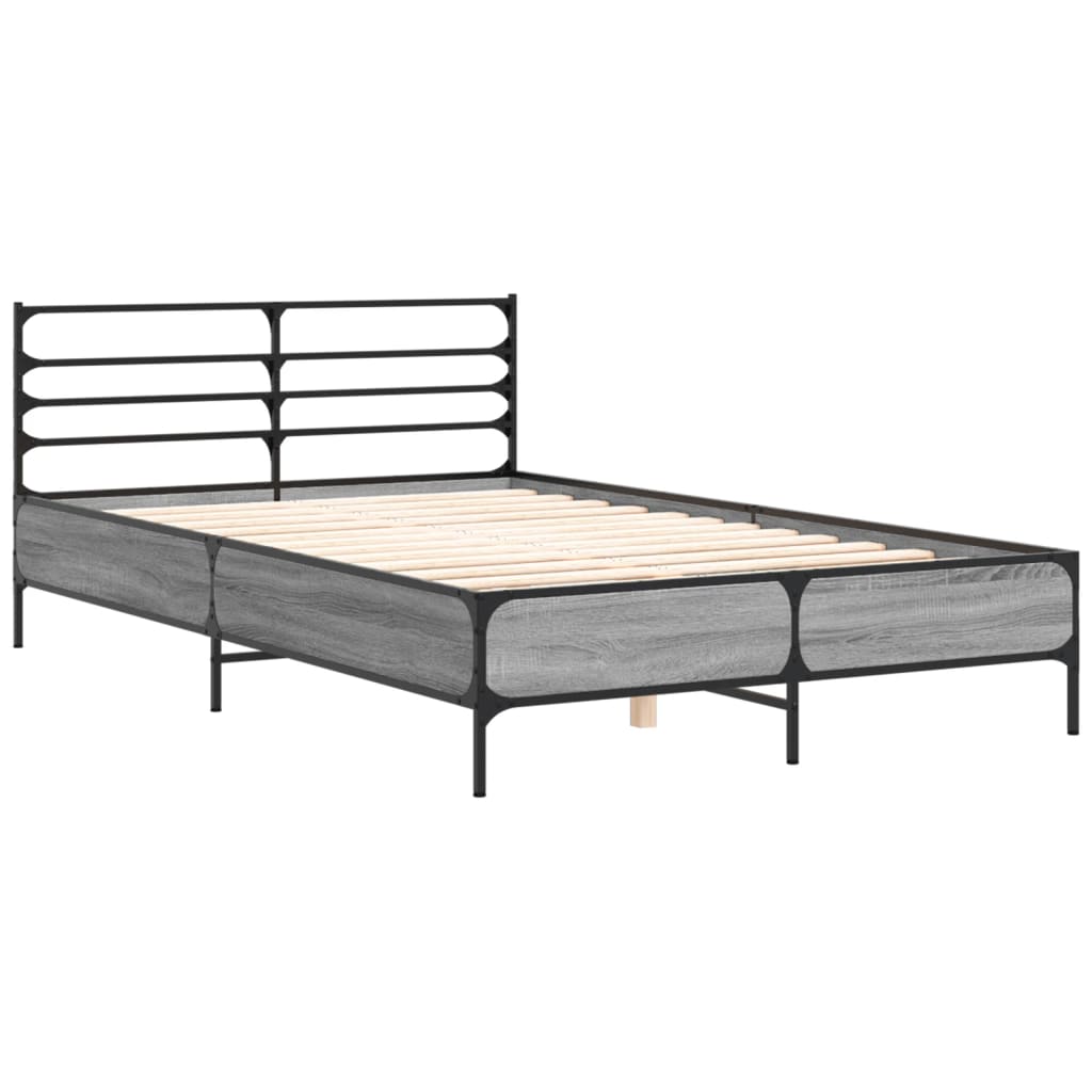 Estrutura de cama 135x190 cm derivados de madeira/metal