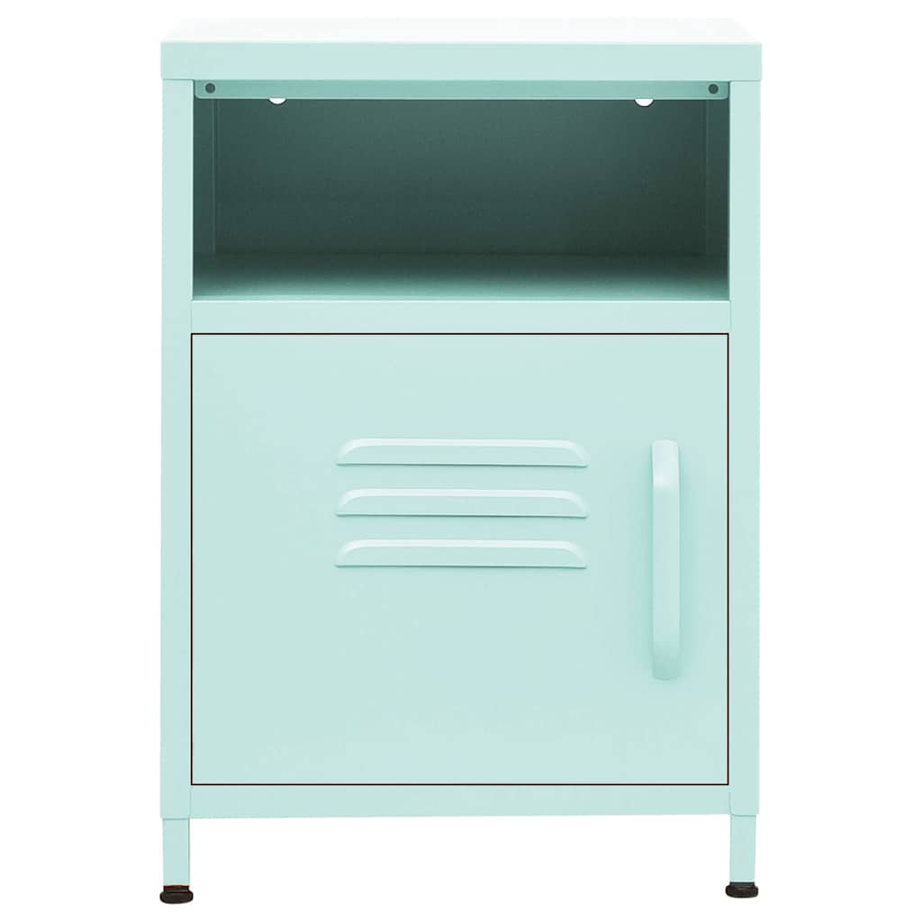 Mesa de cabeceira 35x35x51 cm aço verde-hortelã