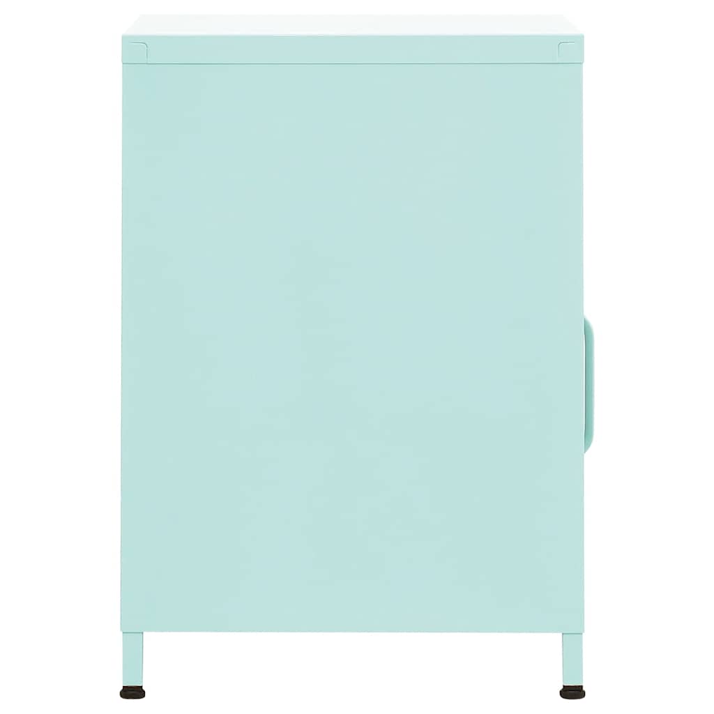 Mesa de cabeceira 35x35x51 cm aço verde-hortelã