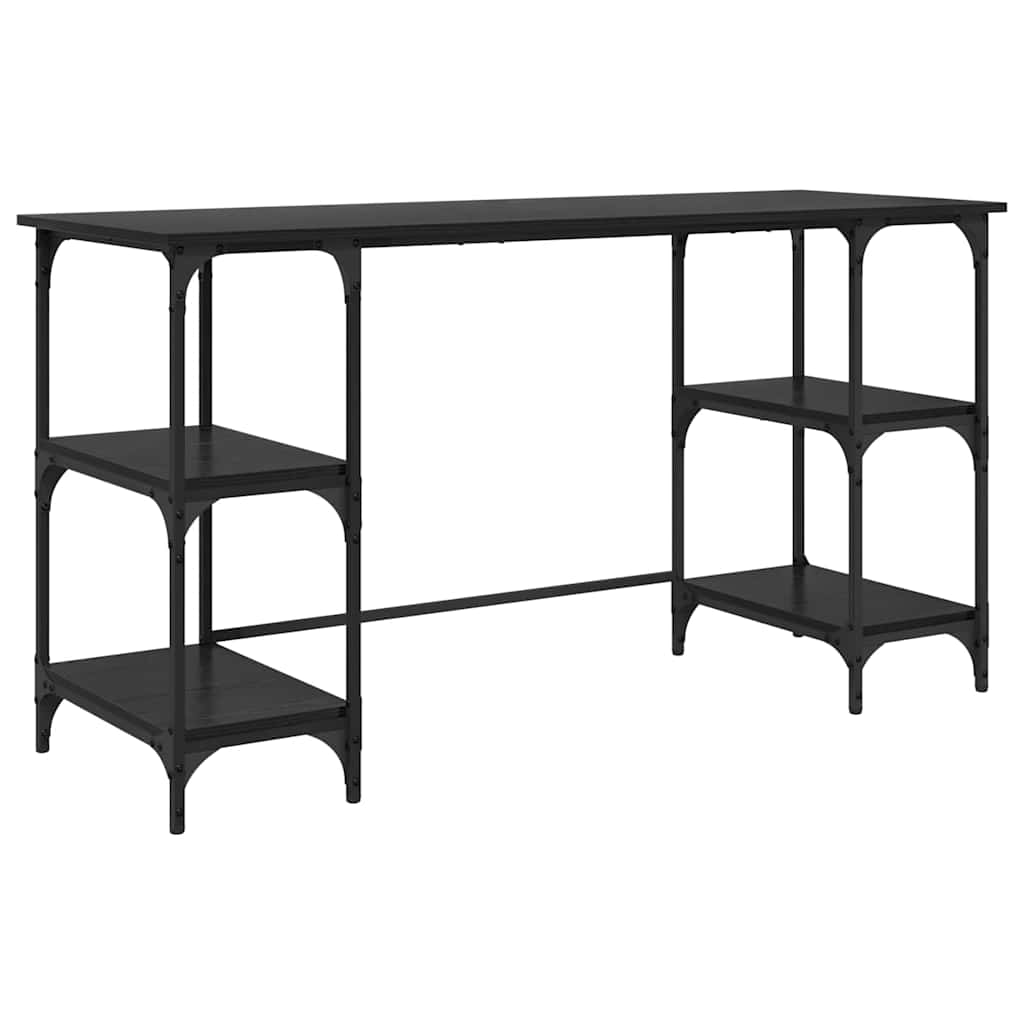 Mesa carvalho preto derivados de madeira 140 x 50 x 75 cm