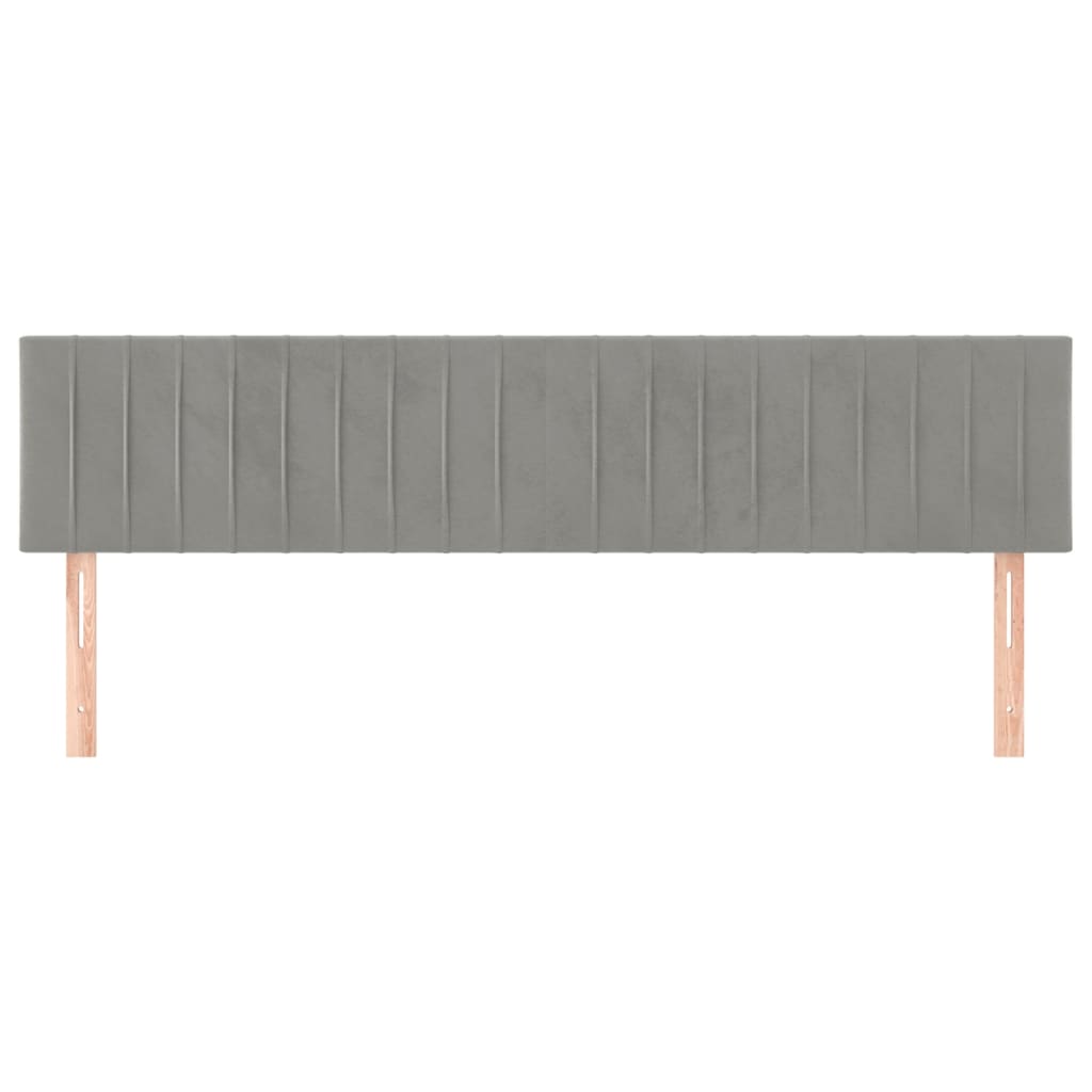 Cabeceiras cinzento-claro 180x5x78/88 cm veludo