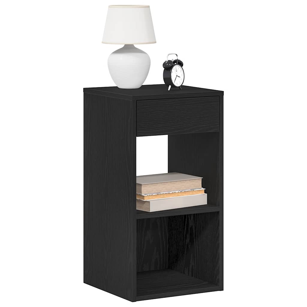 Mesa de cabeceira com gaveta 35x34x66,5 cm carvalho castanho