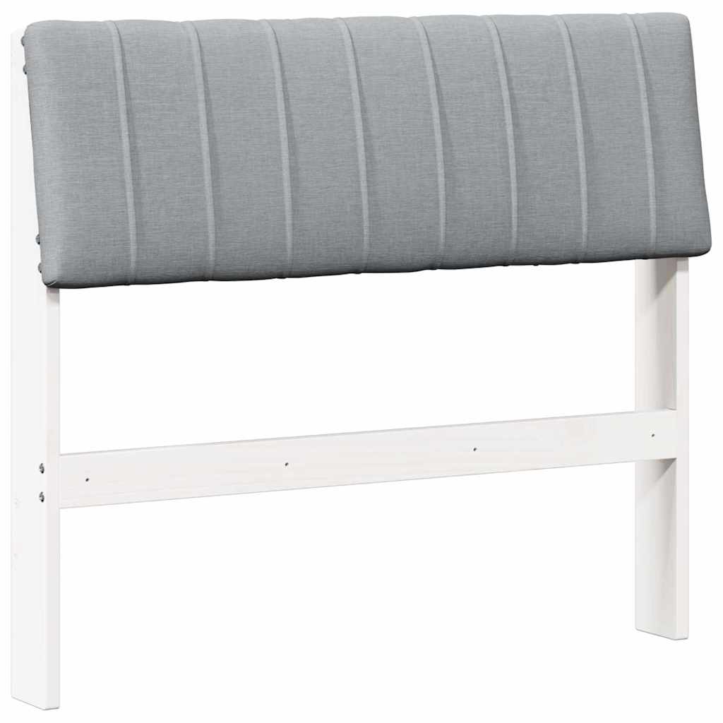 Cabeceira estofada cinzento-claro 90 cm