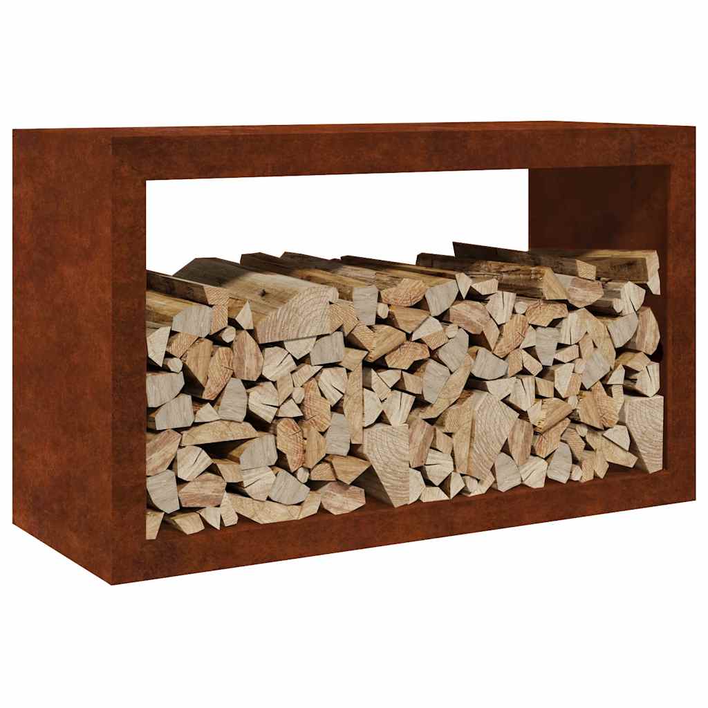 Rack lenha 100x40x60 cm aço resistente às intempéries