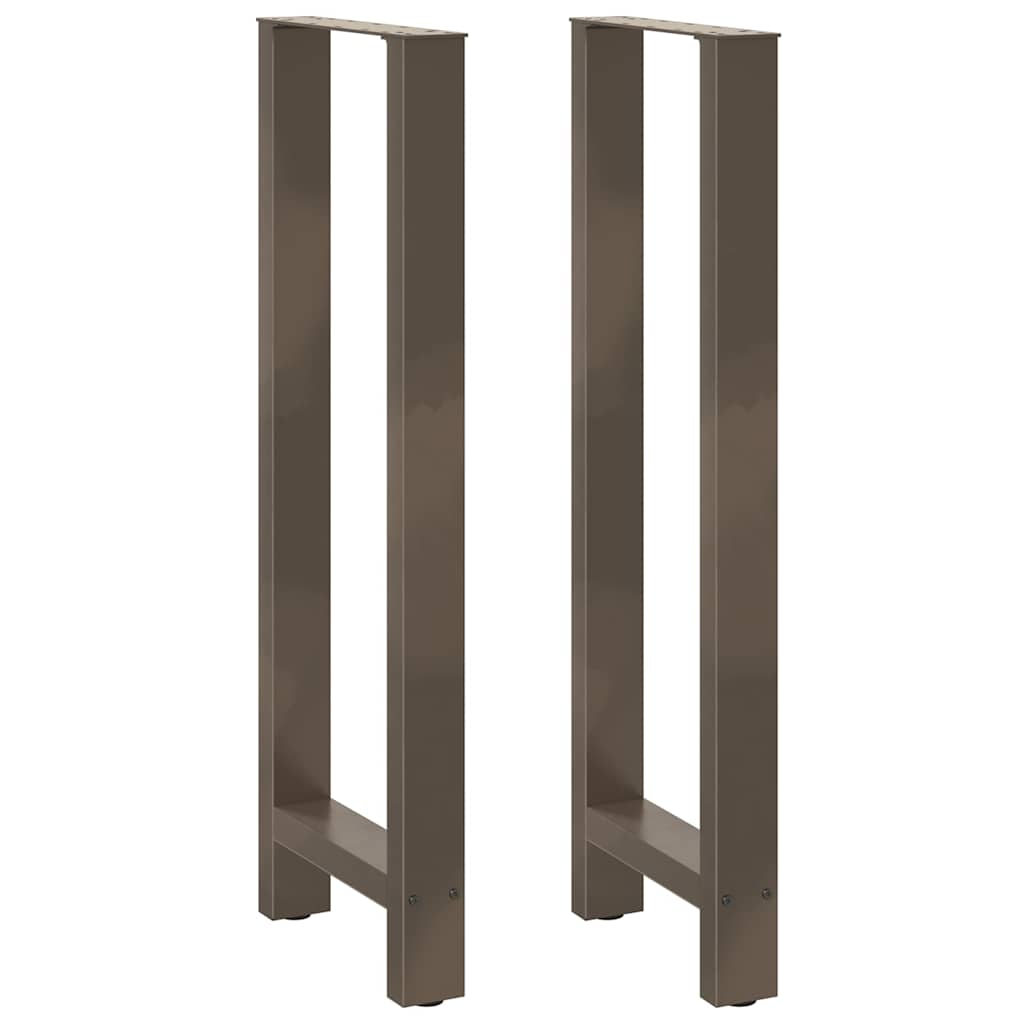 Pés de mesa de bar em aço natural, 2 peças, 50x (110-111) cm, aço